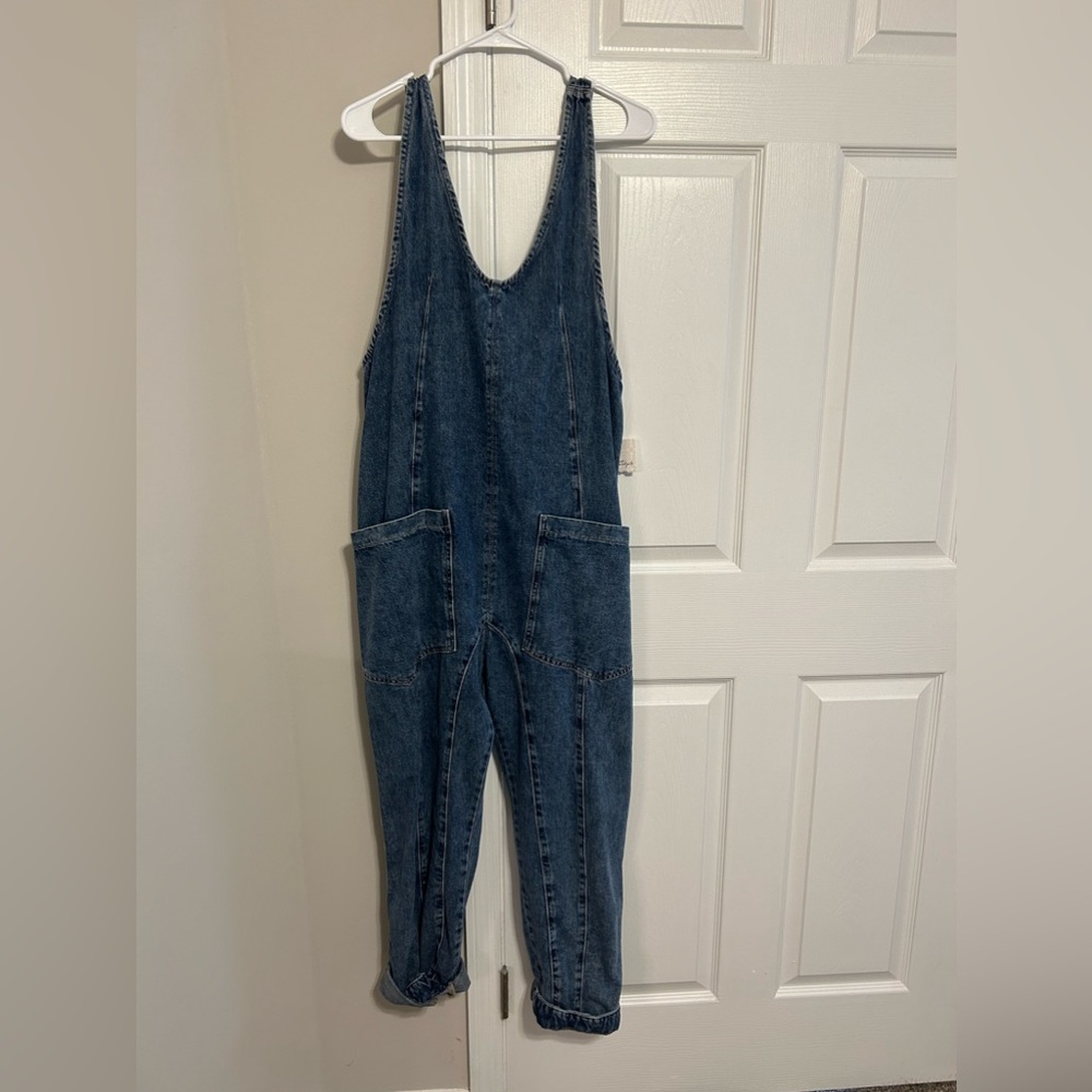 Free People Denim Overalls